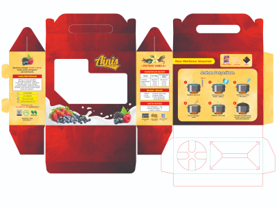 Making design of Handle Box Packaging with innovation Qr and Ar