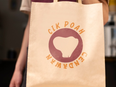 Cik Poah Cendawan Logo Mockup