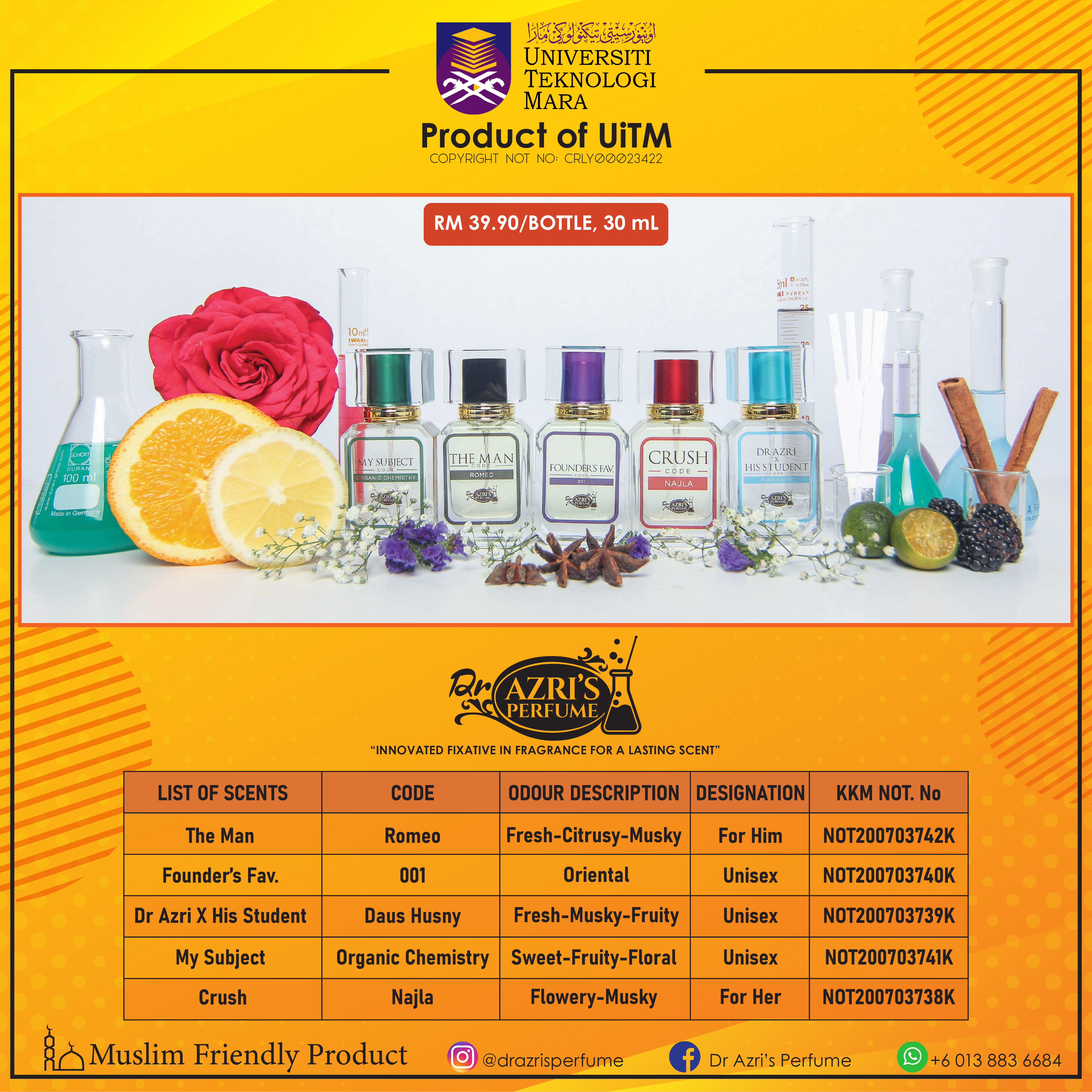 Social Media Post Design: Dr Azri's Perfume