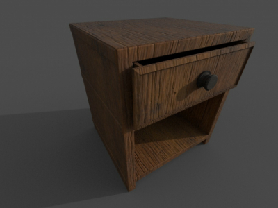 Side table Game ready Asset