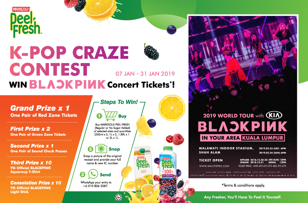 Marigold Peel Fresh BlackPink Concert Contest