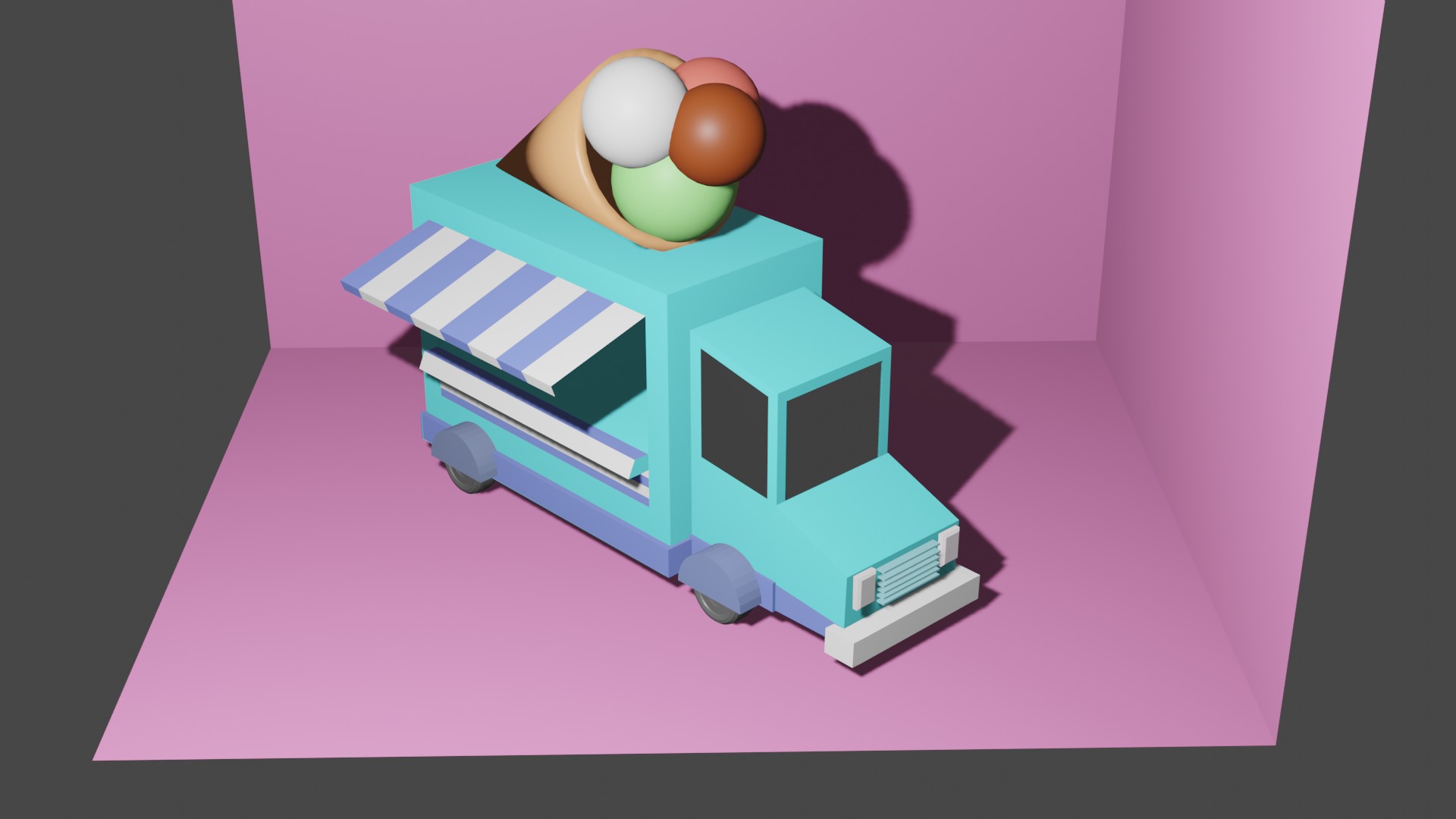 3D model for ice cream truck