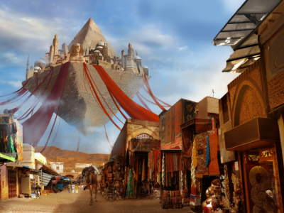 Matte Painting- Marakesh Floating Pyramid