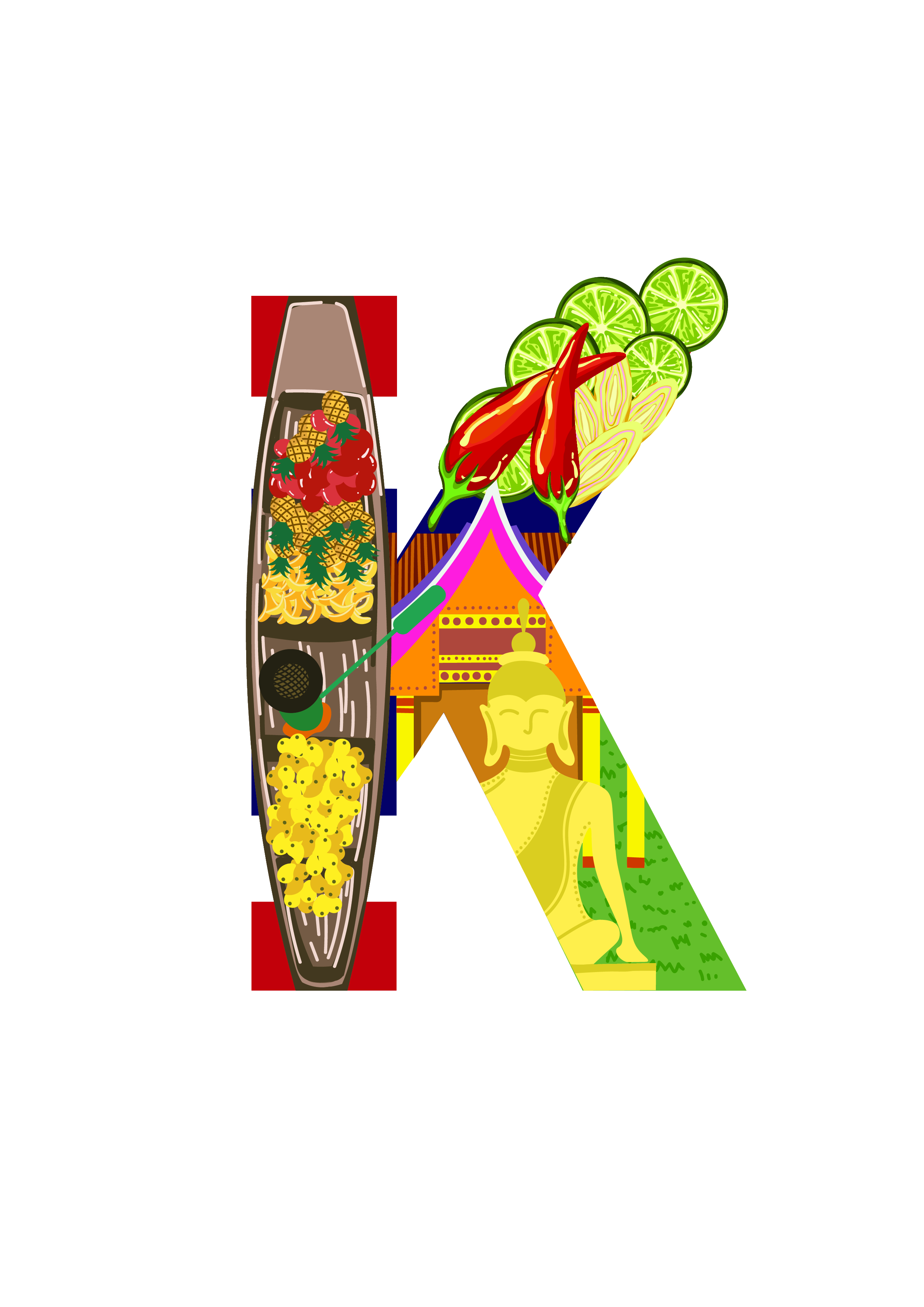 Designed Letter K