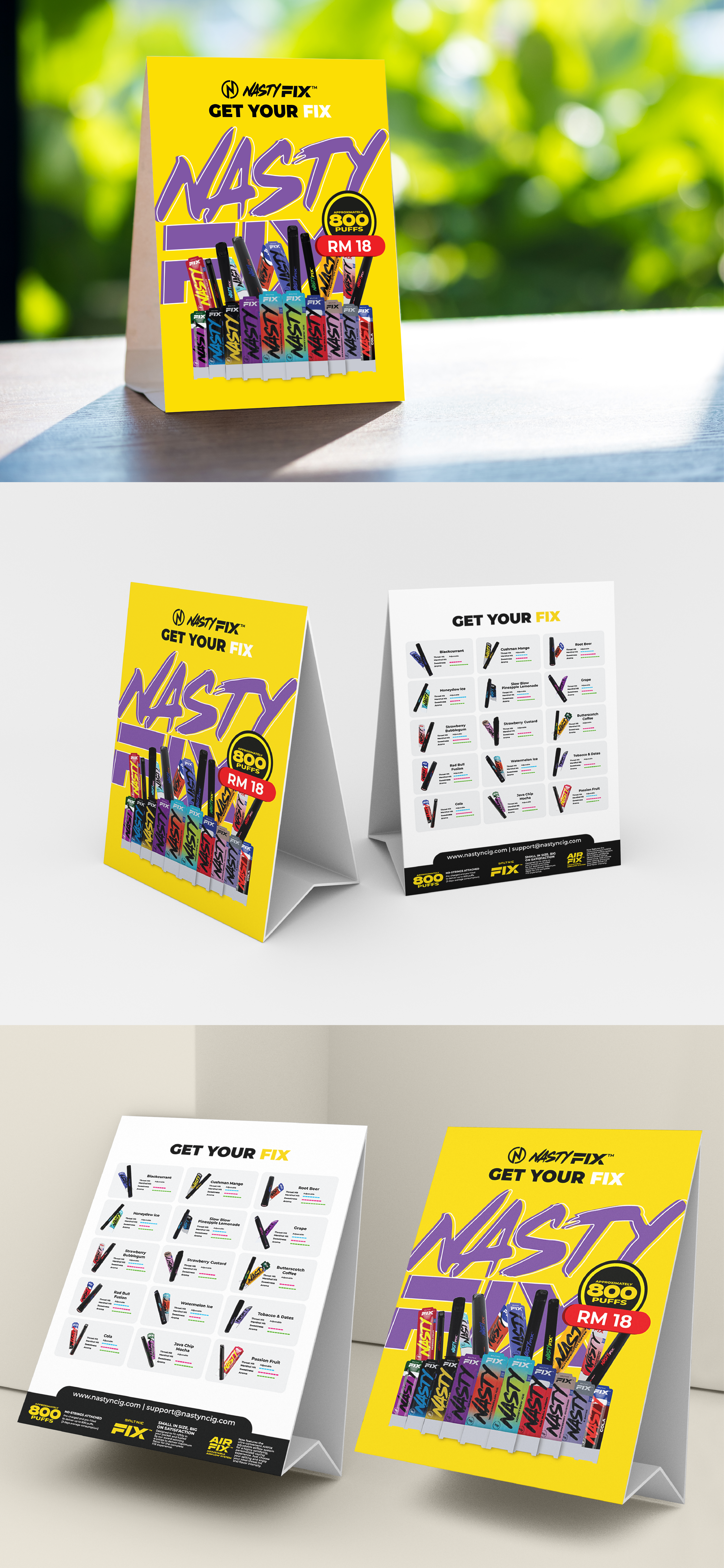 Marketing tools - Tent card design (NastyFIX)