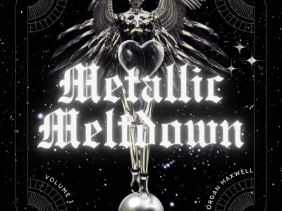 Black-white-dark-gothic-metallic-meltdown-music-album-cover