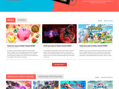 Nintendo Official Site Redesign