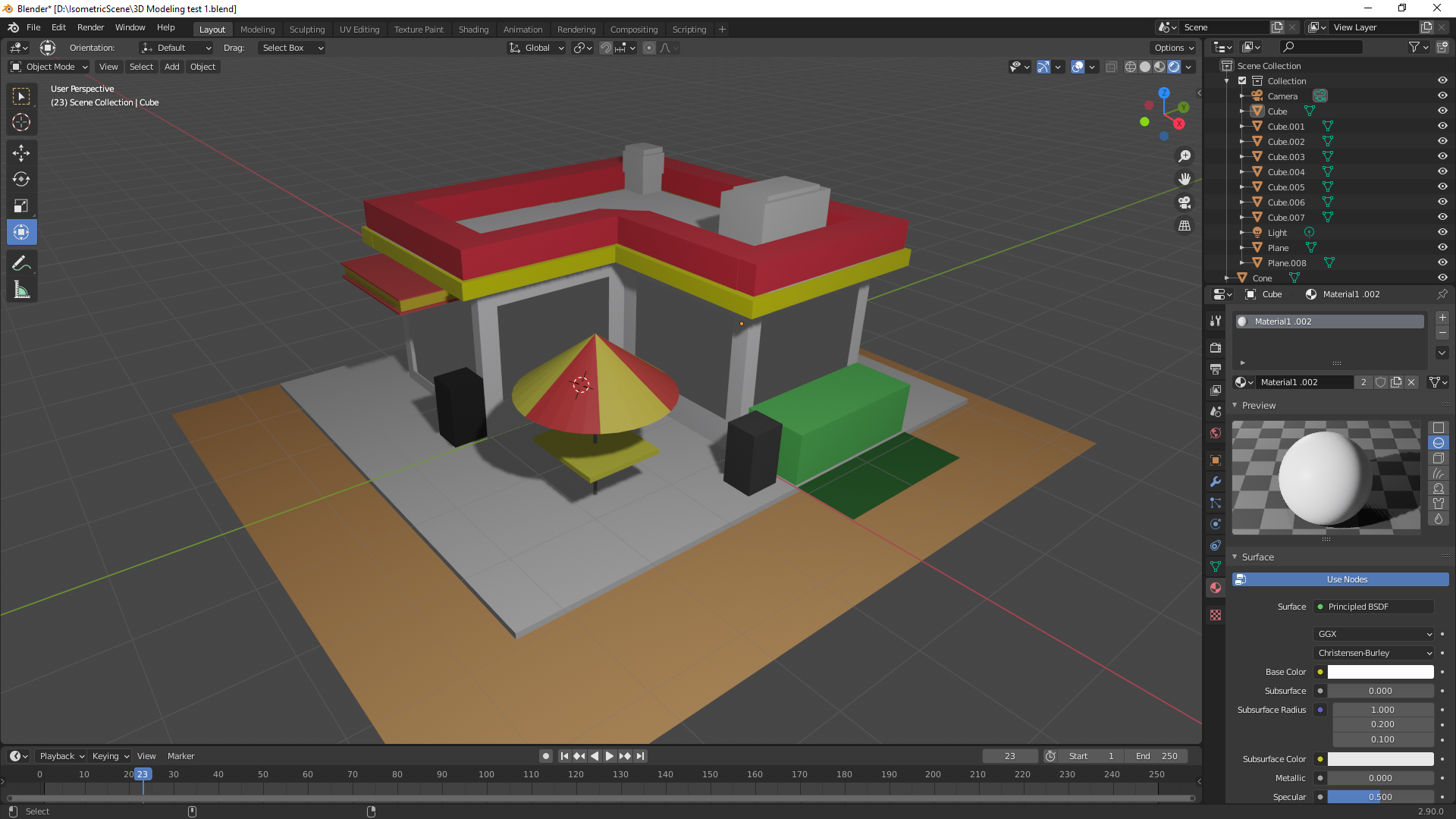 3D model for fast food building