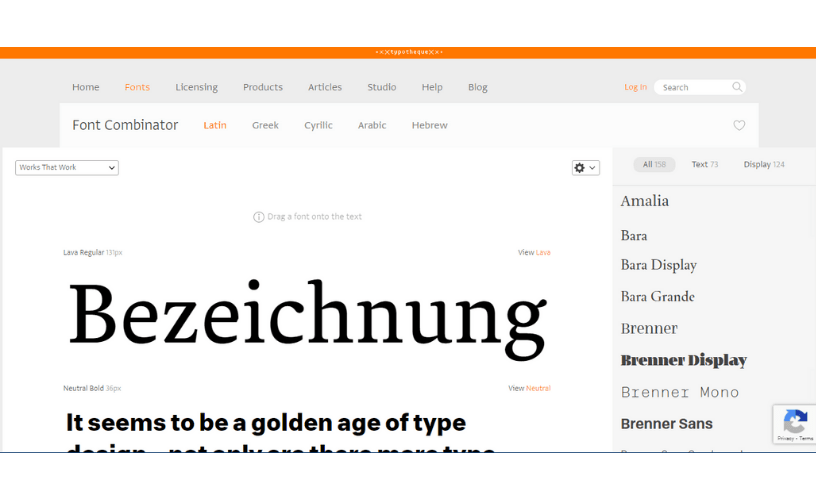 Typotheque Font Combinator